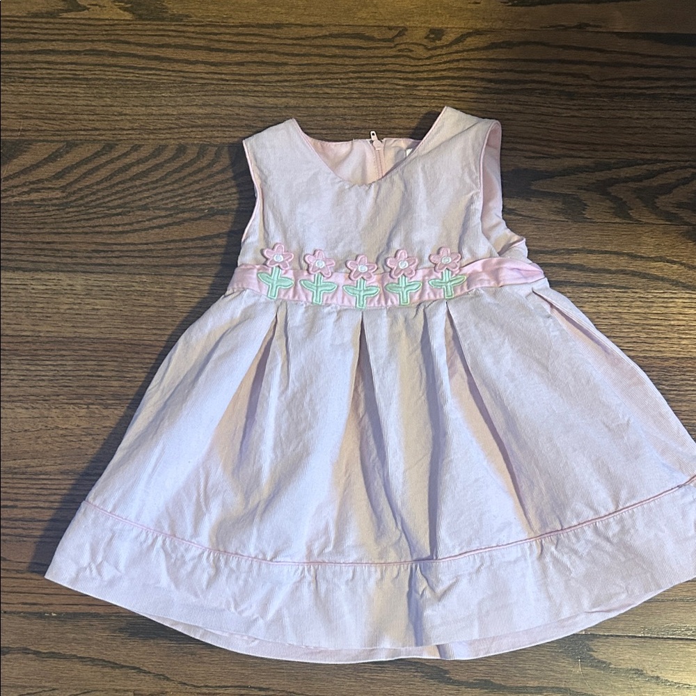 Florence Eiseman Light Pink Dress with Floral Detail